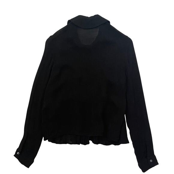 Opening Ceremony Godet Blouse - Black - Semi-Sheer - Button Down Top - Size M - Picture 5 of 7
